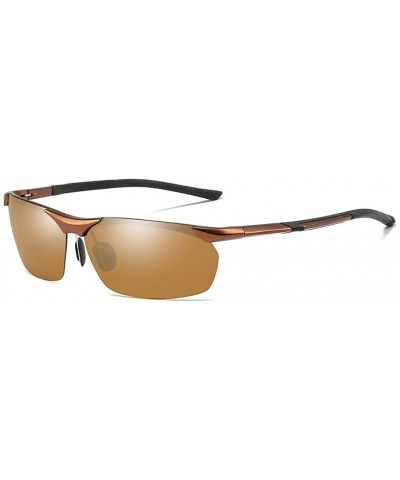 Sport Sunglasses Polarized Protection Running Unbreakable - Tan - CY18W7NNQ7M $49.00