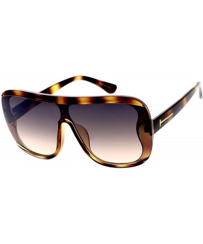 Aviator Flat Top Bulky Thick Frame Retro Fashion Aviator Sunglasses - Multi - C618UU3URTL $12.43