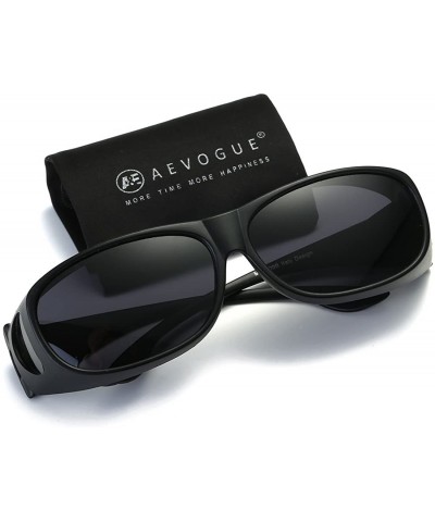 Goggle Polarized Sunglasses Mens Over-The-Glass Prescription Safety Glasses AE0509 - Matte Black - C212O1YF1C4 $11.11