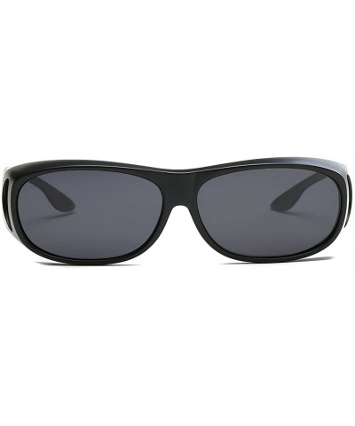 Goggle Polarized Sunglasses Mens Over-The-Glass Prescription Safety Glasses AE0509 - Matte Black - C212O1YF1C4 $11.11