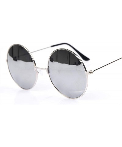 Round Vintage Round Gold Sunglasses Female Male Black Mirror Eyewear Sun Glasses Women Men Brand Designer UV400 - CP197Y7M9IQ...