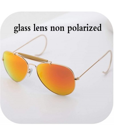 Goggle Sunglasses Gradient Polarized 58mm Glass Lens Men Women Mirror Pilot Glasses Sol Gafas UV400 Outdoorsman Craft - C3197...