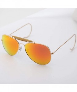 Goggle Sunglasses Gradient Polarized 58mm Glass Lens Men Women Mirror Pilot Glasses Sol Gafas UV400 Outdoorsman Craft - C3197...