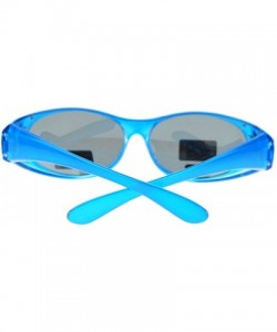 Rectangular Womens Polarized Fit Over Wear Over Reading Glasses Lens Cover Sunglasses Oval Rhinestone Frame - Blue - C311STO4...