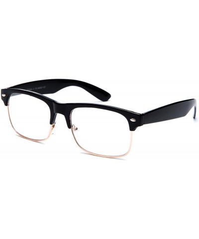 Round Babo" Slim Oval Style Celebrity Fashionista Pattern Temple Reading Glasses Vintage - 9055 Black/Gold - CM11PBOHFW3 $10.42