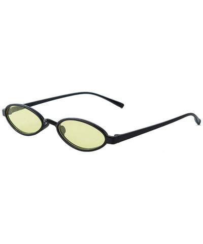 Oval Women Fashion Unisex Oval Shades Sunglasses Integrated UV Glasses - CA18O3QNY8E $17.69