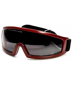 Shield Multi-Purpose Adjustable Strap Safety Shield Lens Sports Goggles (Red) - CF12JK5QE39 $11.86