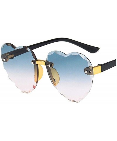 Oversized Child Cute Heart RimlFrame Sunglasses Children Kids Gray Lens Fashion Boys Girls UV400 Protection Eyewear - CM199CE...