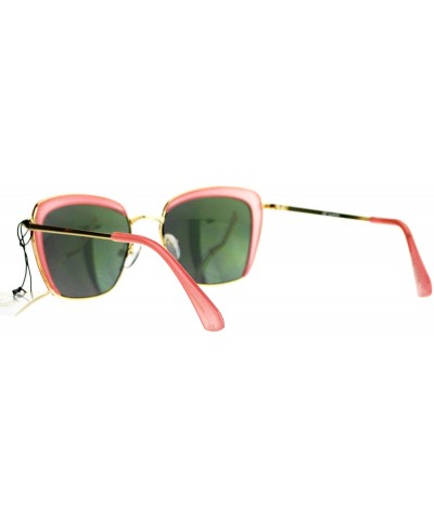 Square Womens Sunglasses Vintage Retro Fashion Shades Square Frame - Pink - CP189XIUG0D $11.04