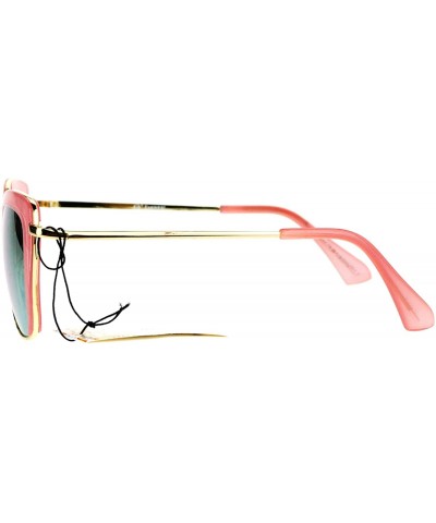 Square Womens Sunglasses Vintage Retro Fashion Shades Square Frame - Pink - CP189XIUG0D $11.04