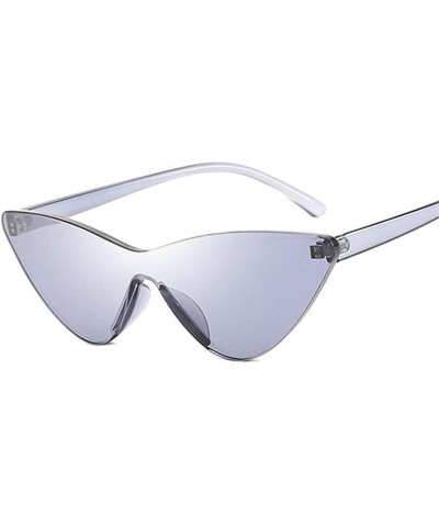Rimless Women Men Clear Candy Color Transparent Plastic Sunglasses Rimless Sun Glasses For Female UV400 Whole PC - C81999E297...