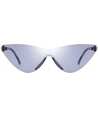 Rimless Women Men Clear Candy Color Transparent Plastic Sunglasses Rimless Sun Glasses For Female UV400 Whole PC - C81999E297...