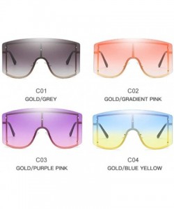 Oversized Personalized Oversized Sunscreen Sunglasses Protection - Purple - CJ196R2RY9L $12.05