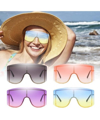 Oversized Personalized Oversized Sunscreen Sunglasses Protection - Purple - CJ196R2RY9L $18.44