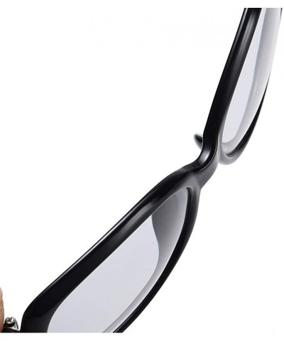 Goggle Luxury Women Polarized Sunglasses Retro Eyewear Oversized Goggles Eyeglasses - Black Frame Grey Lens - C6196IKU08U $11.78