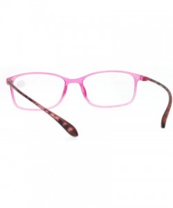 Rectangular Womens +1.0 Modern Rectangular Plastic Reading Glasses - Pink - CV12O6NW198 $9.50