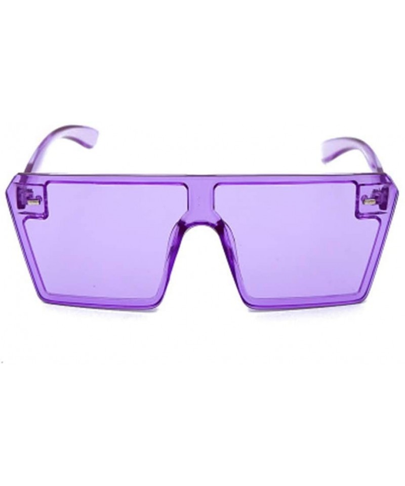 Sport Personalized Square Large Frame Sunglasses Candy Color Regular Glasses - 1 - CJ190KX30G2 $28.74