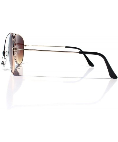 Aviator SIMPLE Retro Aviator Sunglasses for Men and Women Vintage Fashion Sunglasses - Gold - CB18ZCOCOOA $9.63