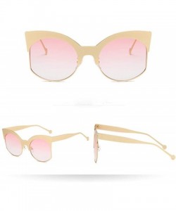 Round Womens Irregular Round Shape Rapper Sunglasses Vintage Retro Large Frame Fashion Eyewear Unisex - B - CV18TLXZ49T $16.81