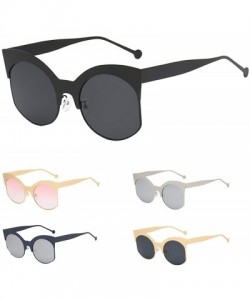 Round Womens Irregular Round Shape Rapper Sunglasses Vintage Retro Large Frame Fashion Eyewear Unisex - B - CV18TLXZ49T $16.81