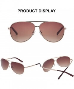 Oversized Military Style Classic Aviator Sunglasses for Men Large Metal Frame UV 400 Protection - CM18UYW57L2 $9.63