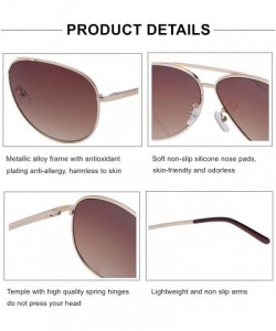 Oversized Military Style Classic Aviator Sunglasses for Men Large Metal Frame UV 400 Protection - CM18UYW57L2 $9.63