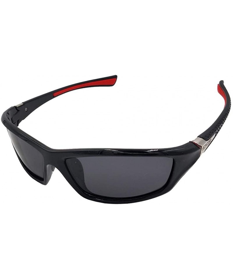 Sport Polarized Sunglasses Outdoor Motorcycle Baseball - Black - CG19222I399 $12.24