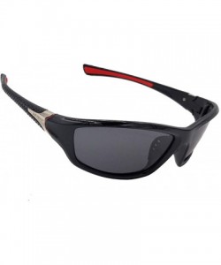 Sport Polarized Sunglasses Outdoor Motorcycle Baseball - Black - CG19222I399 $22.70