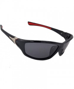 Sport Polarized Sunglasses Outdoor Motorcycle Baseball - Black - CG19222I399 $20.66