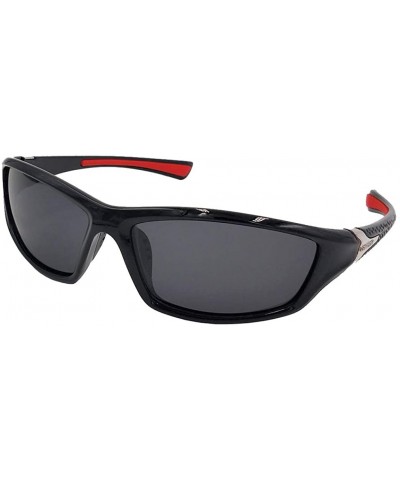 Sport Polarized Sunglasses Outdoor Motorcycle Baseball - Black - CG19222I399 $20.66