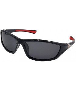 Sport Polarized Sunglasses Outdoor Motorcycle Baseball - Black - CG19222I399 $12.24