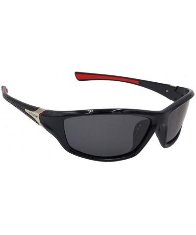 Sport Polarized Sunglasses Outdoor Motorcycle Baseball - Black - CG19222I399 $20.66