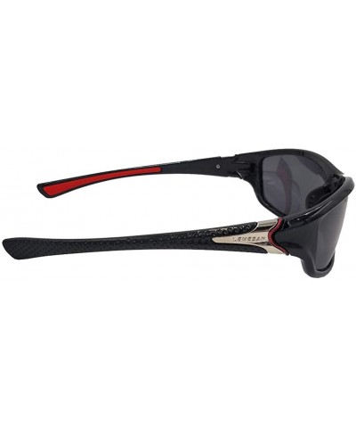 Sport Polarized Sunglasses Outdoor Motorcycle Baseball - Black - CG19222I399 $20.66