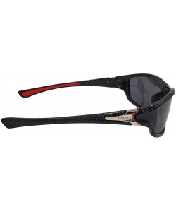 Sport Polarized Sunglasses Outdoor Motorcycle Baseball - Black - CG19222I399 $12.24