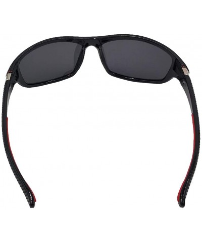 Sport Polarized Sunglasses Outdoor Motorcycle Baseball - Black - CG19222I399 $20.66