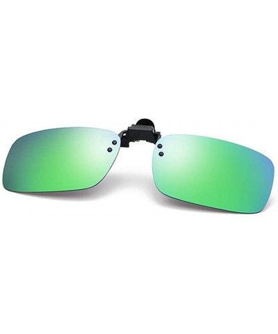 Rimless Polarized Clip-on Sunglasses Anti-Glare Driving Glasses for Prescription Glasses Fashion Sun Glasses - Mint Green - C...