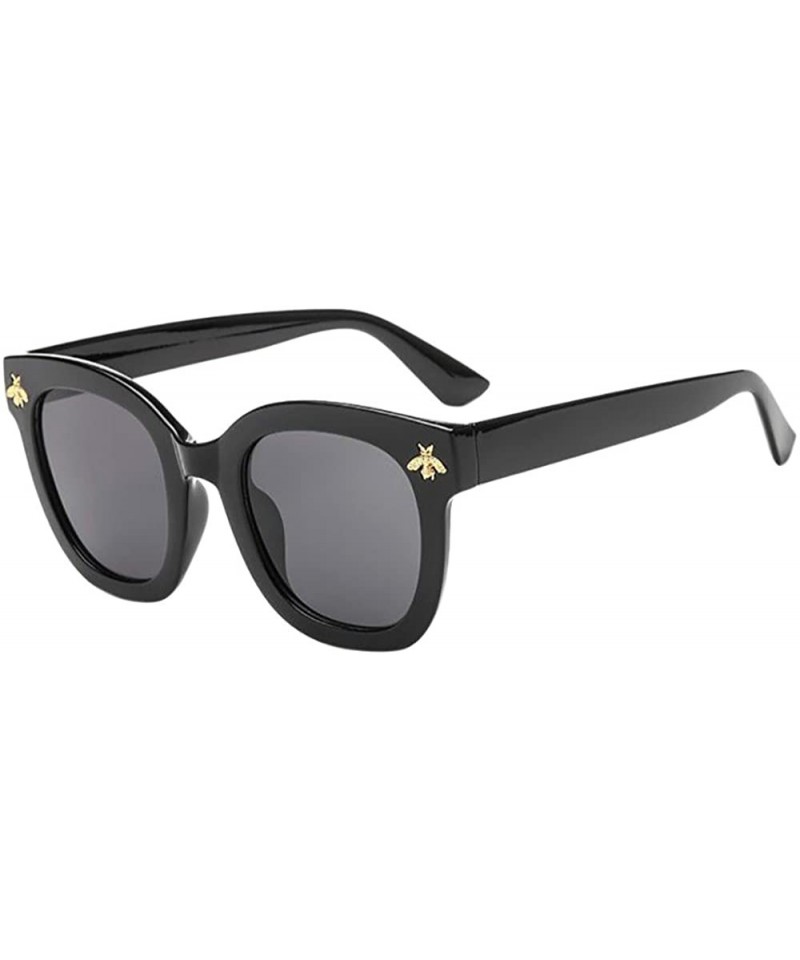 Rimless Women Man Vintage Bees Sunglasses Retro Big Frame Classical Eyewear - A - C318Q3SUH07 $9.53