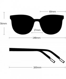 Oval Polarized Sunglasses Fashion Glasses Protection - Black Gray - C018TQY8XY9 $16.79