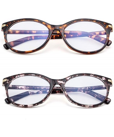 Round Blue Light Blocking Glasses for Women Man- Retro Round Cateye Anti Eyestrain Computer Game Glasses - CA18WQGXIZD $25.29