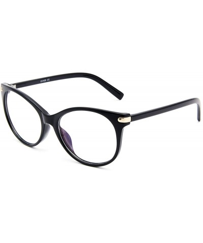 Round Blue Light Blocking Glasses for Women Man- Retro Round Cateye Anti Eyestrain Computer Game Glasses - CA18WQGXIZD $15.77