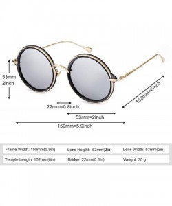 Round Oversized Round Sunglasses Women and Men Polarized Lens for Shopping/Driving/Hiking - CL18OMAQSDU $13.69