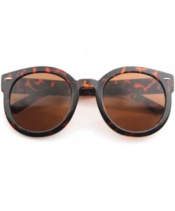 Round Fashion Vintage Round Thick Horn Style Sunglasses-tortoise Brown - C511DYDBIKN $10.02