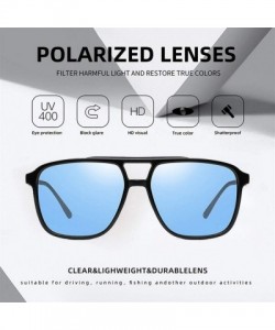 Square Square Polarized Sunglasses for Men Driving UV400 - C4g15 - C8199HUXCQQ $15.36