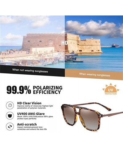 Square Square Polarized Sunglasses for Men Driving UV400 - C4g15 - C8199HUXCQQ $15.36