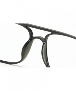 Square Classic Fashion Full Rim Square Unisex Blue Light Blocking Glasses - Black - C418H37LXTL $19.66