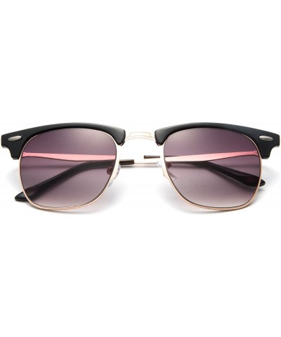 Rimless "Luciano" Semi-Rimless Vintage Design with UV400 Gradient Lenses Fashion Sunglasses - CZ18GAEYZ34 $26.12