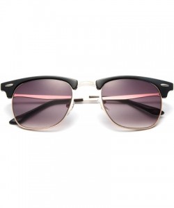 Rimless "Luciano" Semi-Rimless Vintage Design with UV400 Gradient Lenses Fashion Sunglasses - CZ18GAEYZ34 $26.12