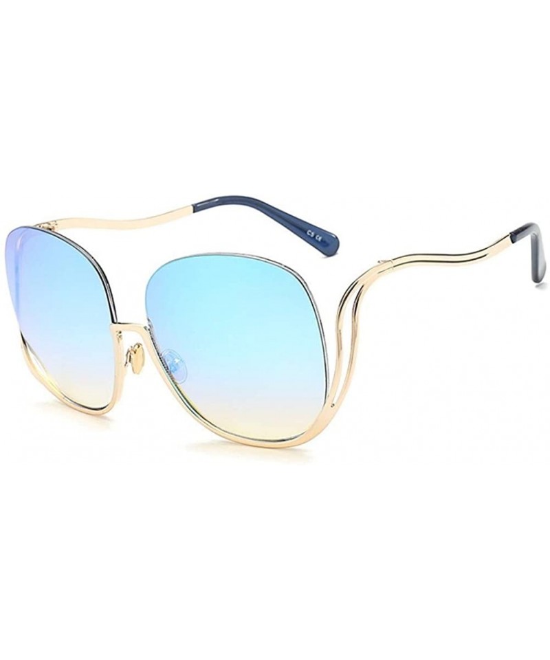 Rimless Oval Rimless Sunglasses Women Fashion Retro Sun Glasses Female Metal Frame Gradient Oculos UV400 - CE198O3IOEZ $19.01