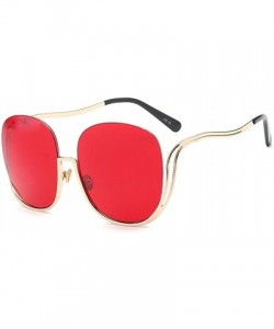 Rimless Oval Rimless Sunglasses Women Fashion Retro Sun Glasses Female Metal Frame Gradient Oculos UV400 - CE198O3IOEZ $19.01