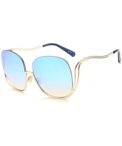 Rimless Oval Rimless Sunglasses Women Fashion Retro Sun Glasses Female Metal Frame Gradient Oculos UV400 - CE198O3IOEZ $19.01